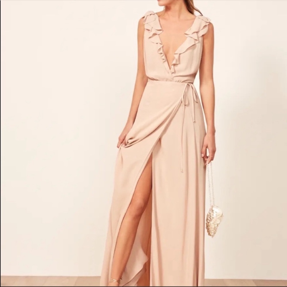 Reformation Peppermint Dress champagne S